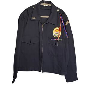 Vintage mens american veterans honor guard navy jacket size 46L